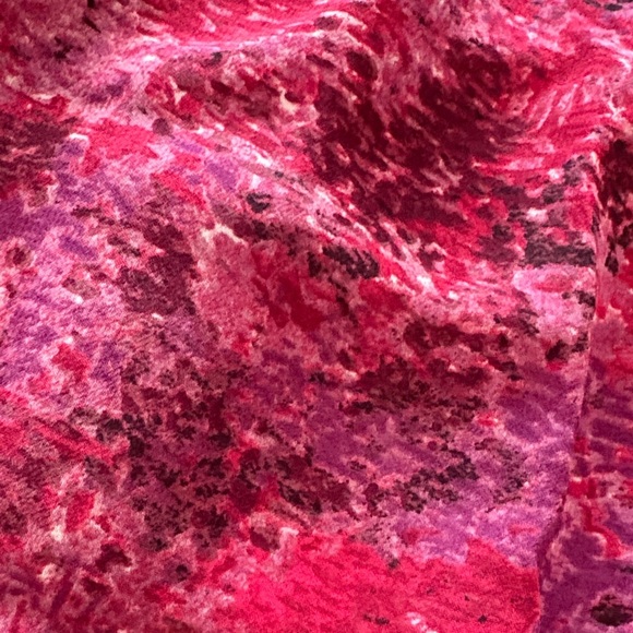 Gently Loved LOFT Vibrant Colorful Sheer Off Shoulder Blouse - Picture 3 of 8